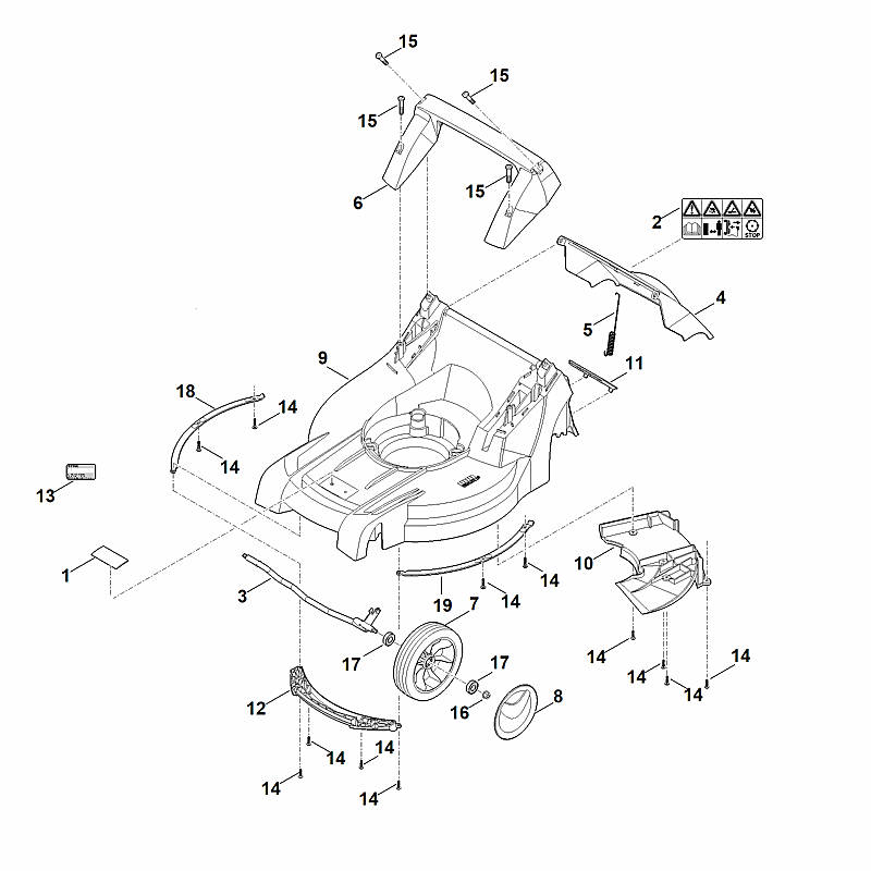 Stihl RM448.0T - Housing, Front Axle