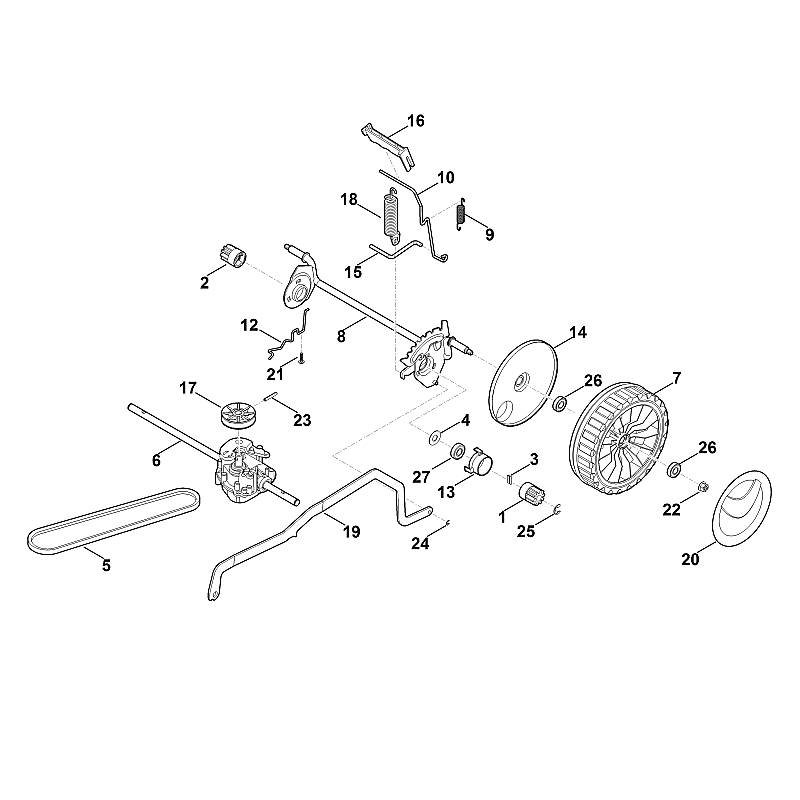 Stihl RM448.0T - Rear Axle, Height Adjuster