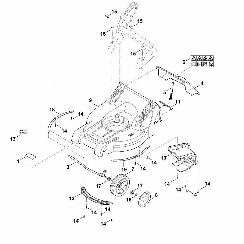 Stihl RM448.0VC - Housing, Front Axle