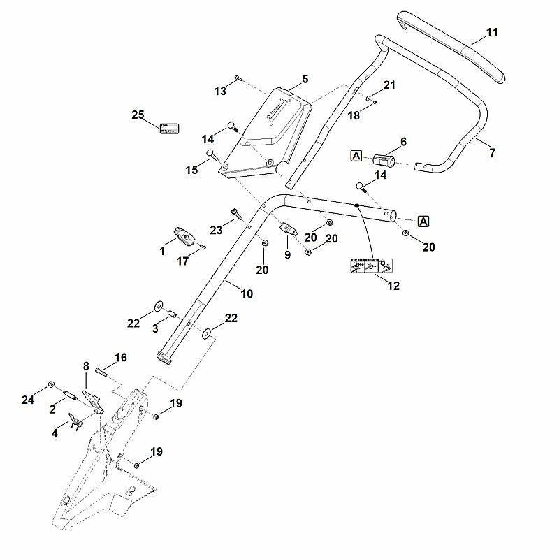 Stihl RM650.0V - Handle Lower