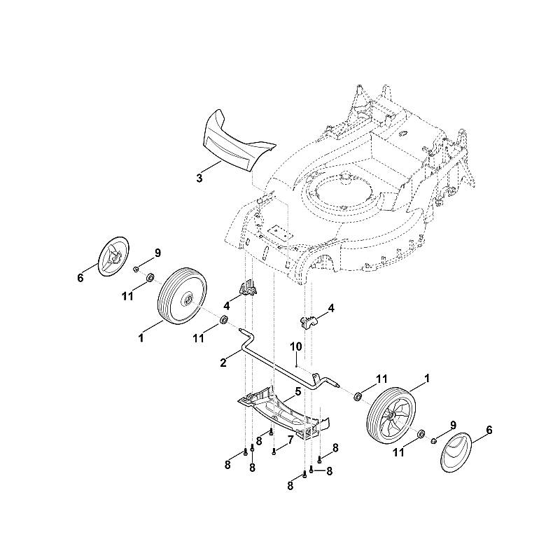 Stihl RM650.0V - Front Axle, Cover
