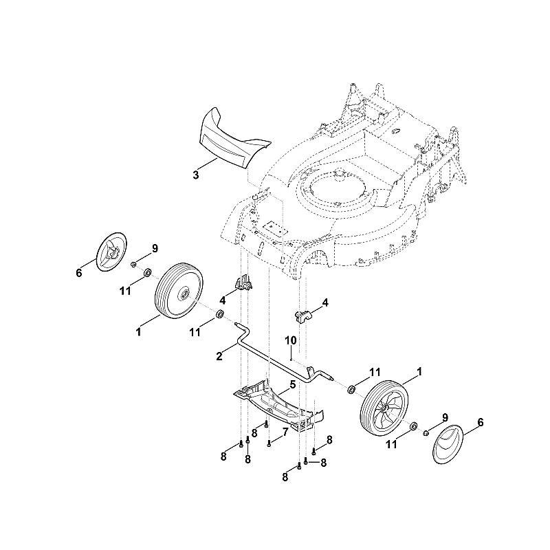 Stihl RM655.0VS - Front Axle, Cover