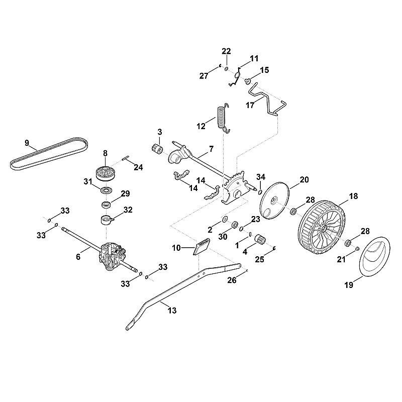 Stihl RM655.0VS - Shaft, Gear Box