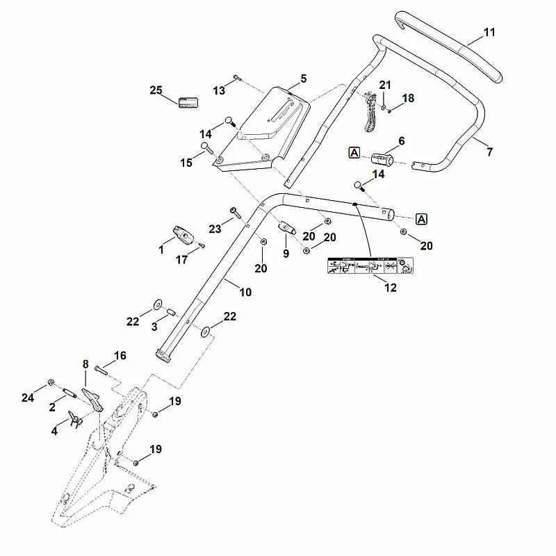 Stihl RM655.0RS - Handle Lower