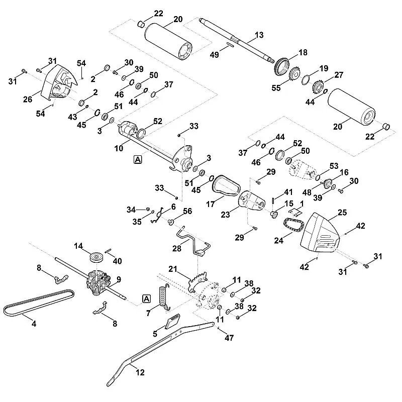 Stihl RM655.0RS - Shaft, Gear Box