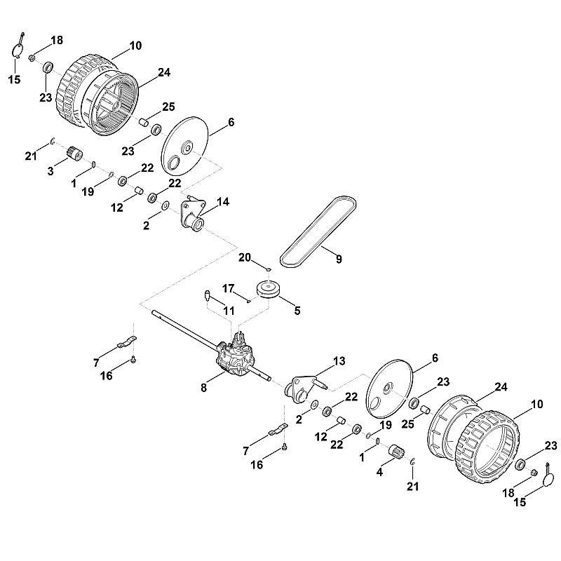 Stihl RM4.0RTP - Front Axle, Gear Box