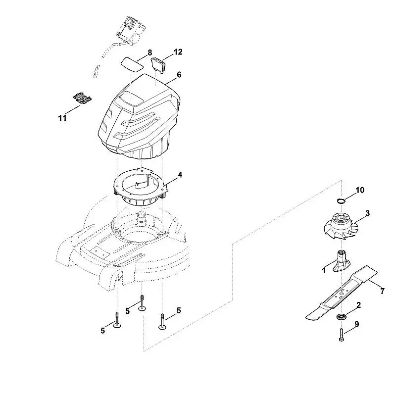 Stihl RMA448.1 TC - Motor, Blade
