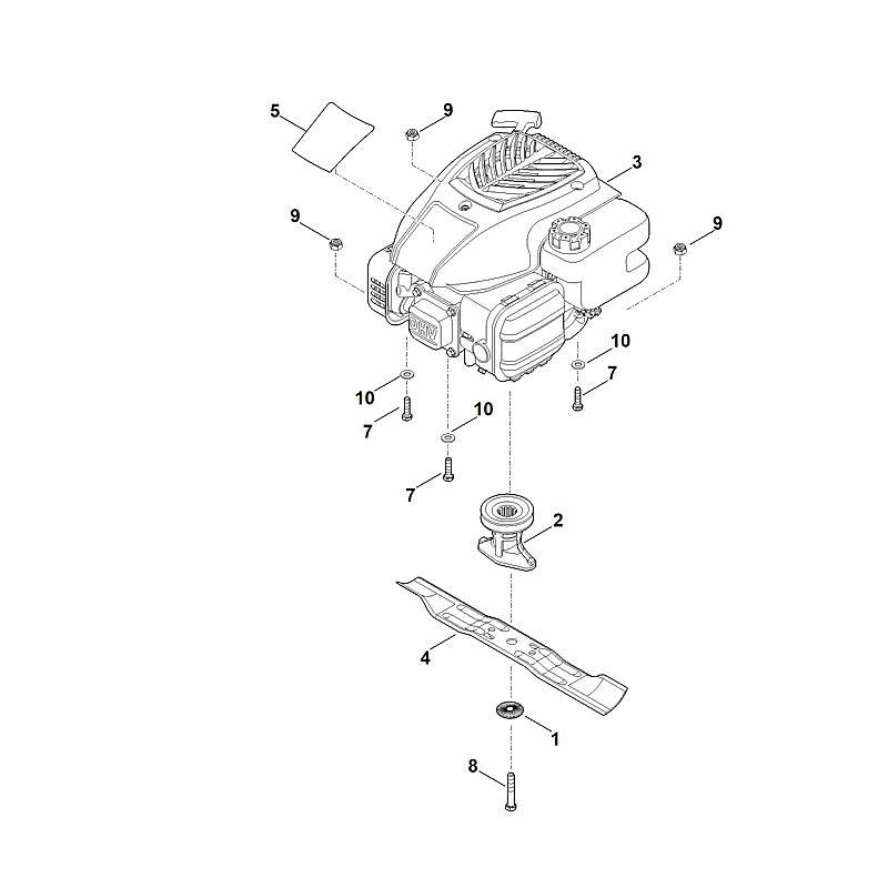 Stihl RM248.1 - Engine, Blade