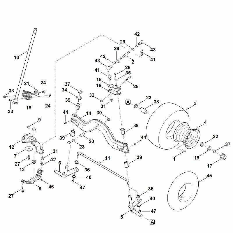 Stihl RT4082.1 - Steering, Front Wheel