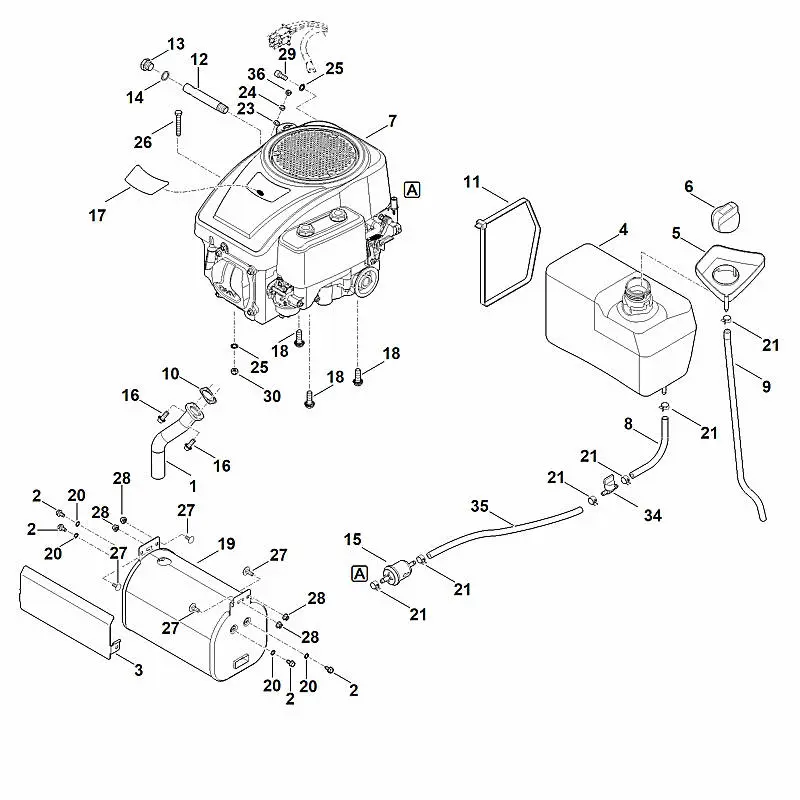 Stihl RT5097.1 - Engine, Tank