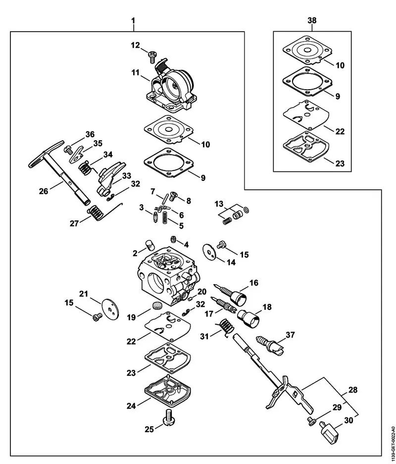 stihlms181-carburetor-c1qs191 Stihl MS181- Carburetor