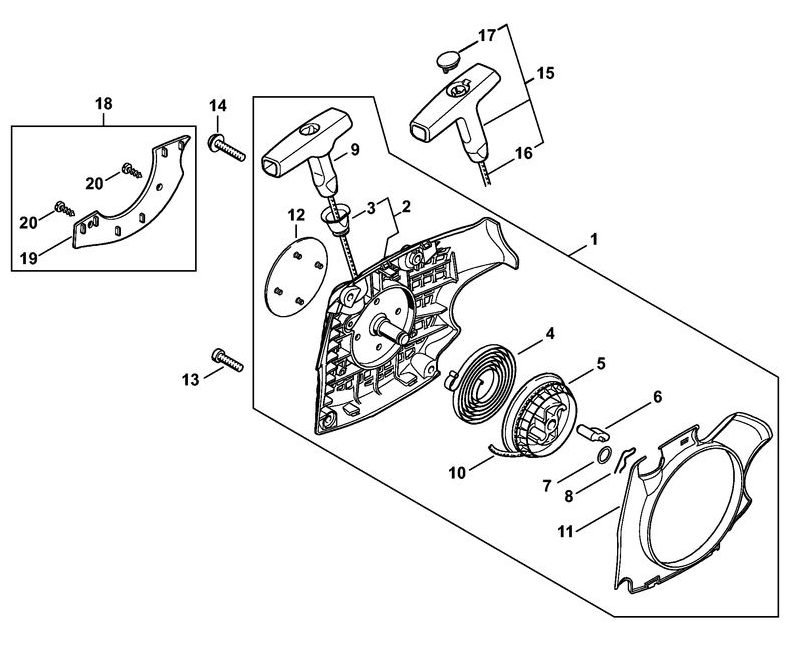 Stihl MS181 - Rewind Starter