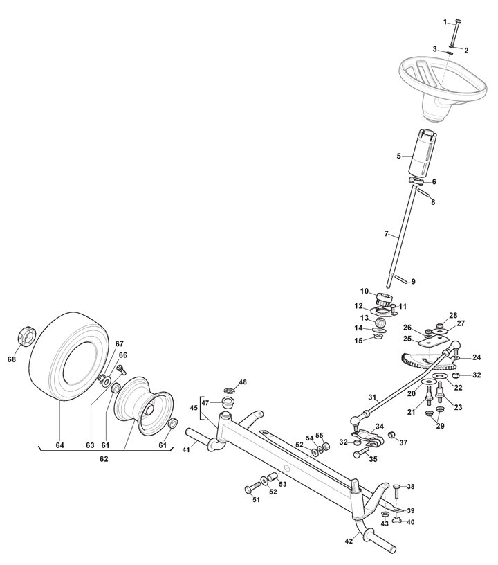 Stiga E-Ride C500 - Steering