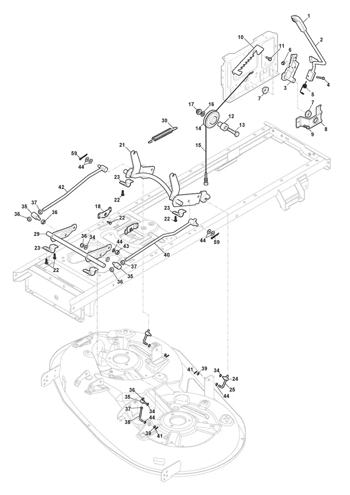 Stiga E-Ride C500 - Cutting Plate Lifting