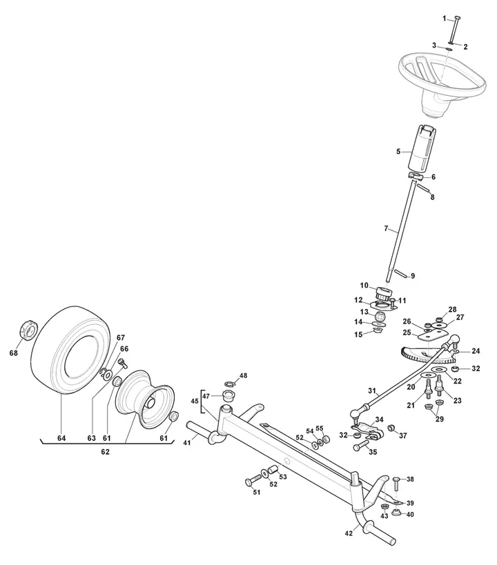 Stiga E-Ride S500 - Steering