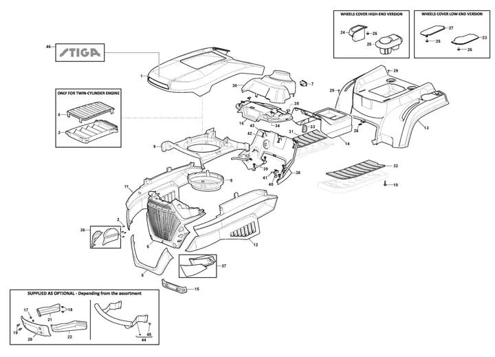 stiga 2084 body work