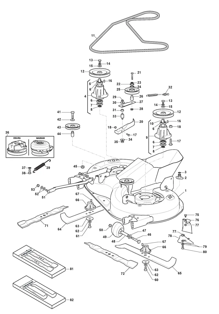 Stiga Estate 2084 (2021) - Cutting Plate, Electromagnetic Clutch
