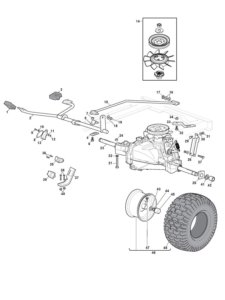 Stiga Tornado 2108HW 2T220481/ST1 - Transmission