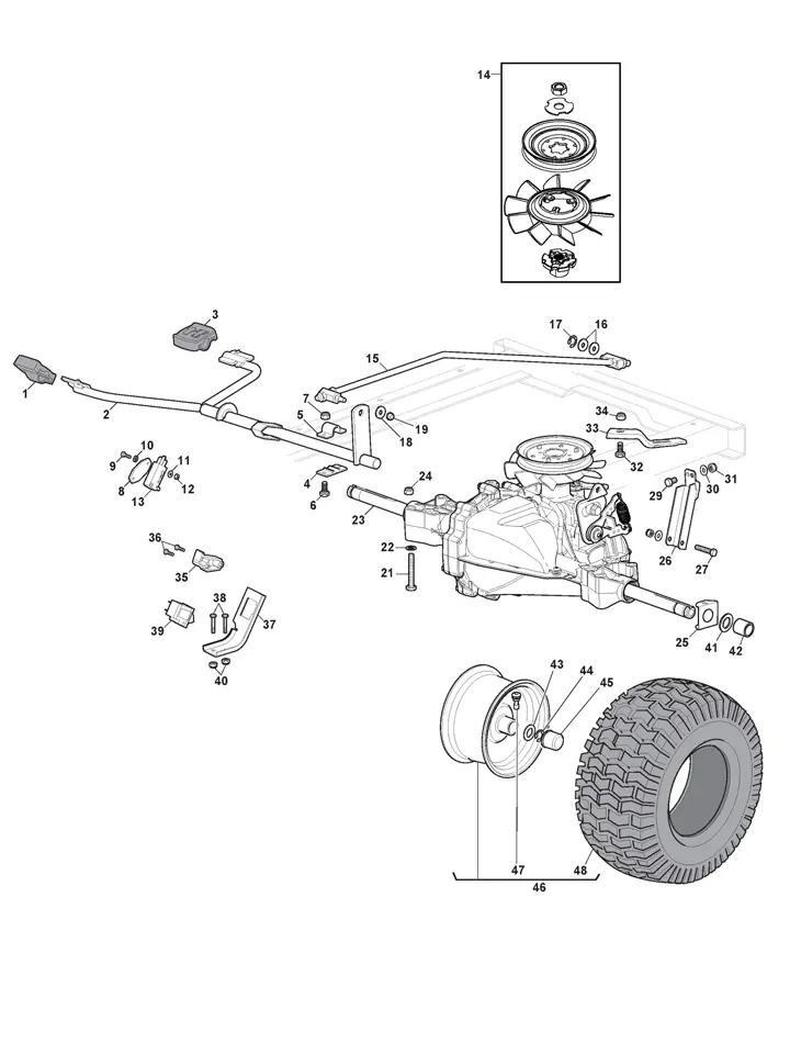 Stiga Tornado 2108HW 2T220481/ST1 - Transmission