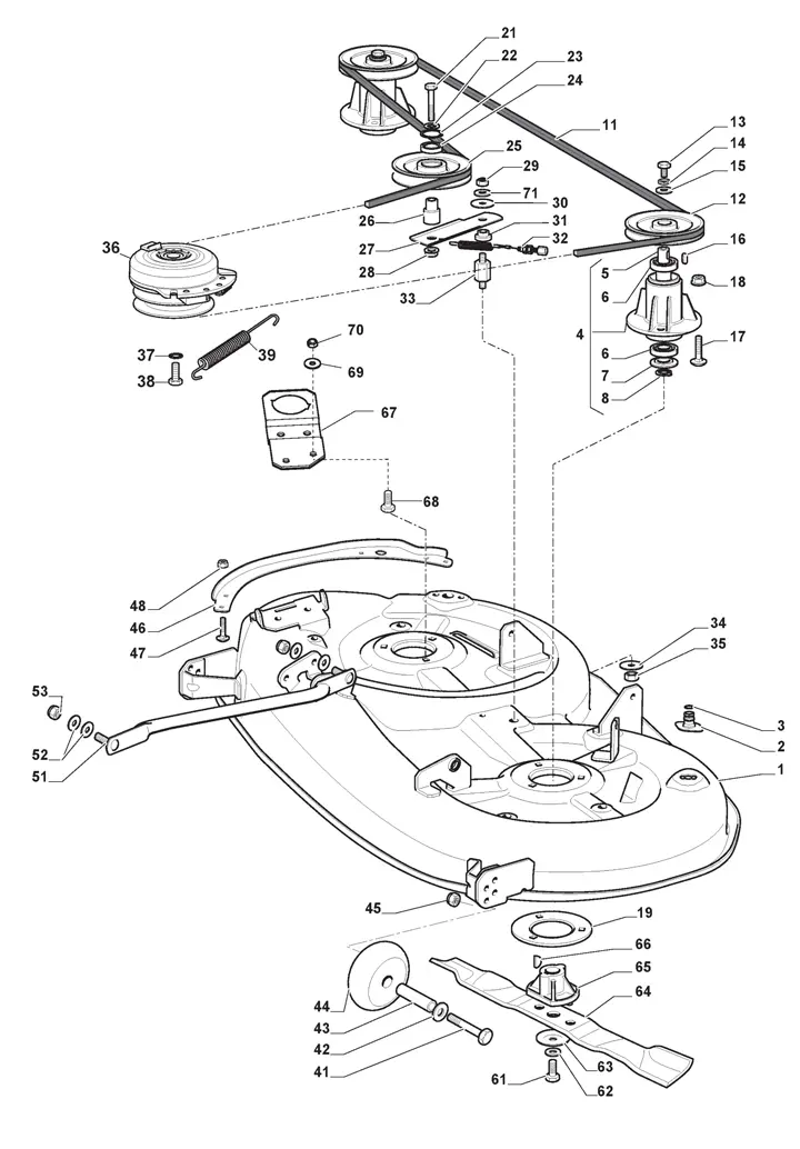 Stiga Tornado 2108HW 2T220481/ST1 - Cutting Plate, Electromagnetic Clutch