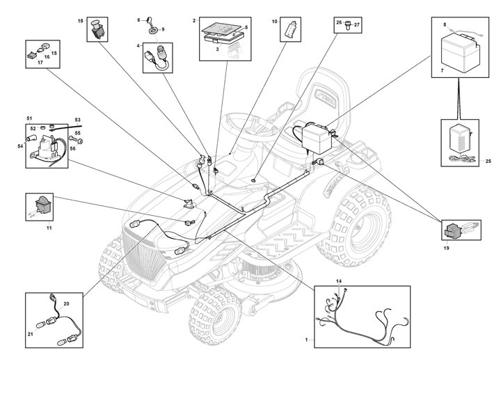 Stiga Tornado 2108HW 2T220481/ST1 - Electrical Parts