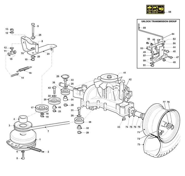 Stiga Estate Pro 9102 XWSY 2T1430381/ST1 - Transmission, Electromagnetic Clutch