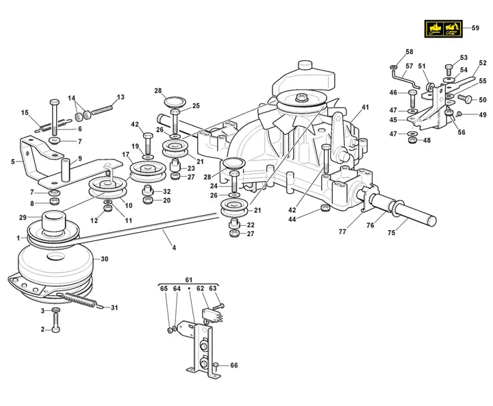 Stiga Estate 7122 HWSY 2T1310381/ST1 - TT Transmission, Warner Clutch