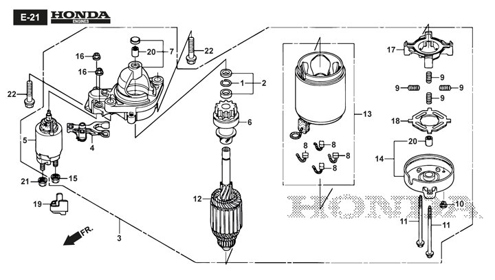 Stiga Estate 7122 HWSY 2T1310381/ST1 - Starter Motor