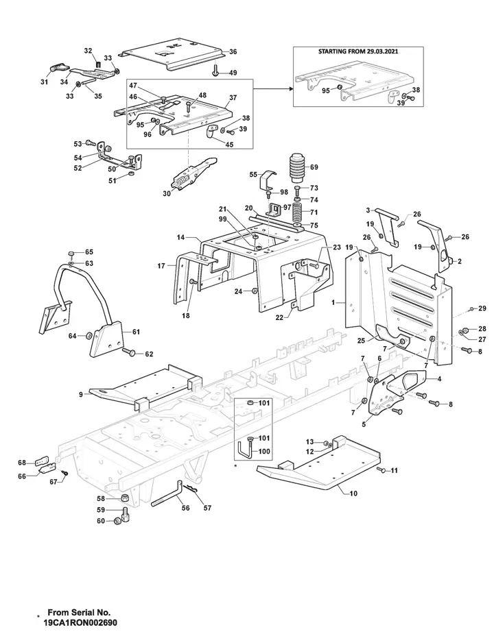 Stiga Tornado 6108HW 2T1845481/ST1 - Frame