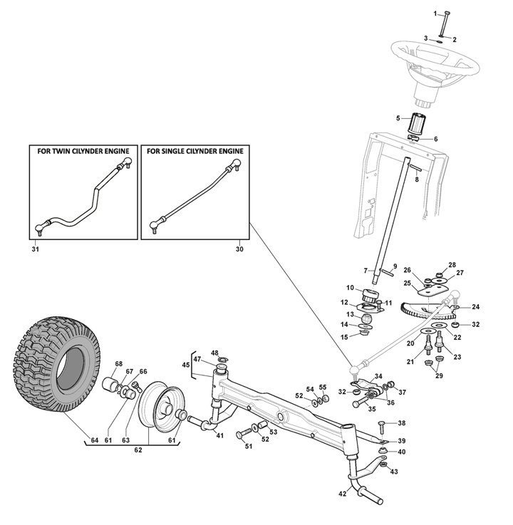 Stiga Estate 3398HW 2T2600381/ST1 - Steering