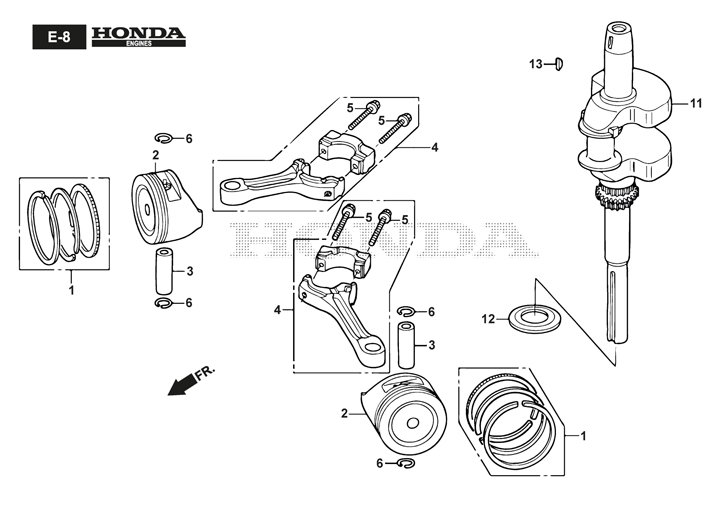 Stiga Estate 3398HW 2T2600381/ST1 - Piston, Connecting Rod