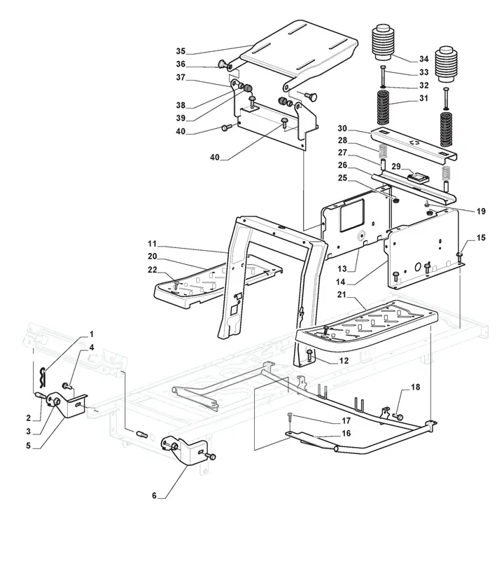Stiga Tornado 3108HW 2T200381/ST1 - Frame