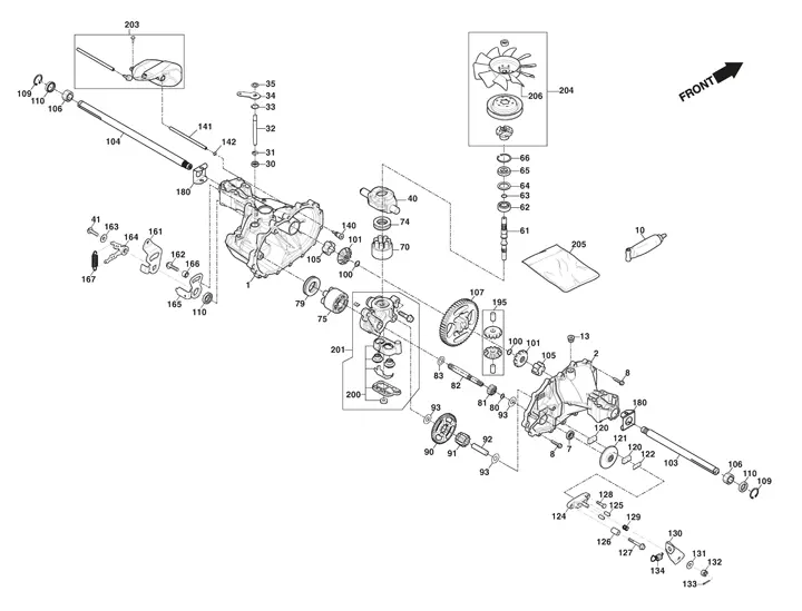 Stiga Estate 3098H 2T2620281/ST1 - Transmission T2-ADBF-2X3C-1RX1