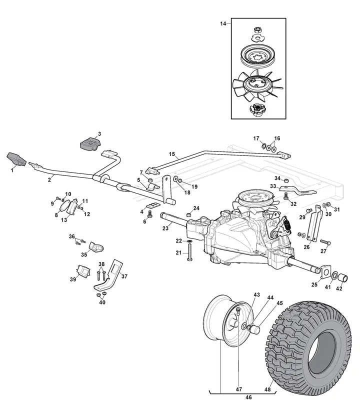 Stiga Tornado 3108HW 2T200381/ST1 - Transmission