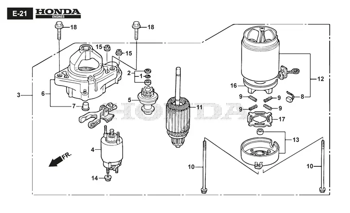 Stiga Tornado 3108HW 2T200381/ST1 - Starter Motor