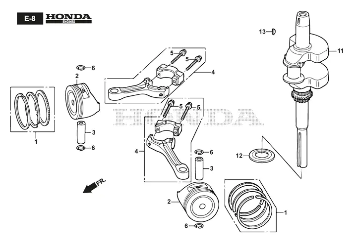 Stiga Tornado 3108HW 2T200381/ST1 - Piston, Connecting Rod