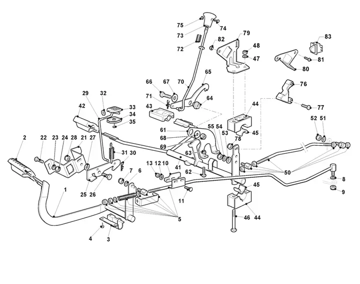 Stiga Estate 7102 HWSY 2T0980381/ST1P - Brake, Gearbox Controls HYG