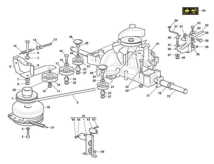 Stiga Estate 7102 HWSY 2T0980381/ST1P - TT Transmission, Warner Clutch