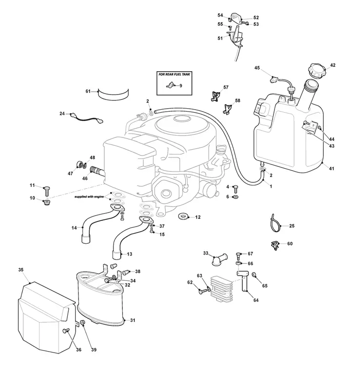 Stiga Estate Pro 9122 XWSY 2T1535381/ST1 - Engine Honda GXV 690