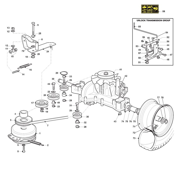 Stiga Estate Pro 9122 XWSY 2T1535381/ST1 - Transmission With Electromagnetic Clutch