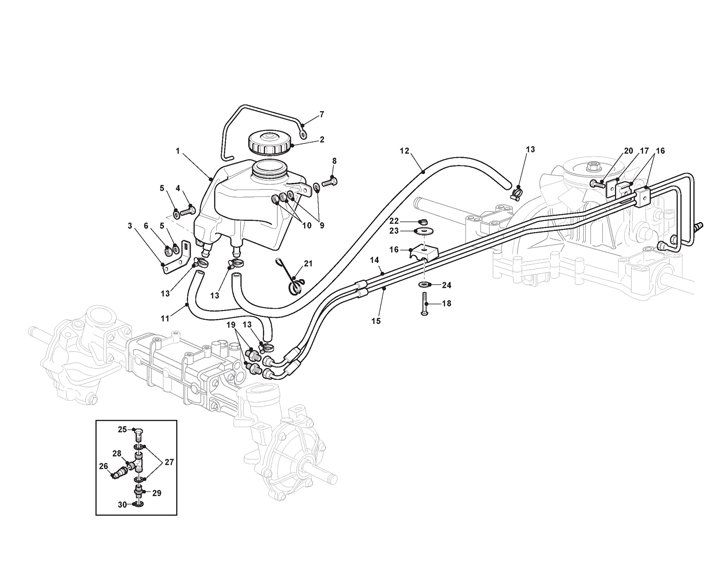 125651001/0 TUBE CONNECTION Lawn & turfcare machinery parts