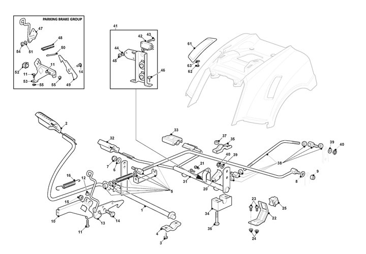 Stiga Estate 5102HW 2T1710381/ST1 - Brake, Gearbox Control