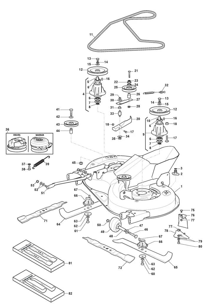 Stiga Estate 2084H (2021) - Cutting Plate, Clutch