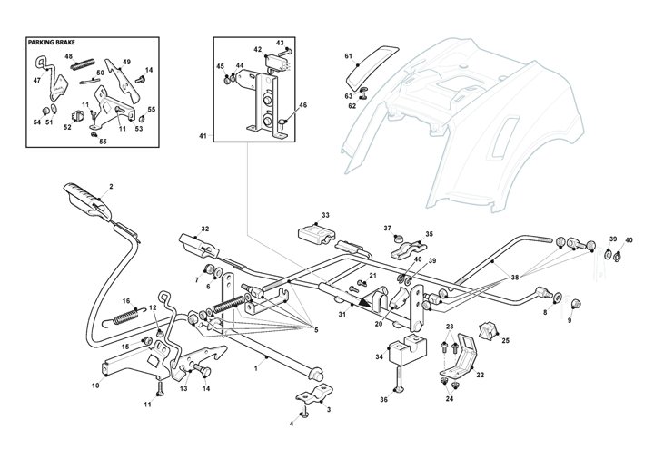 Stiga Estate 5092HW 2T0450481/ST1 - Brake, Gearbox Controls