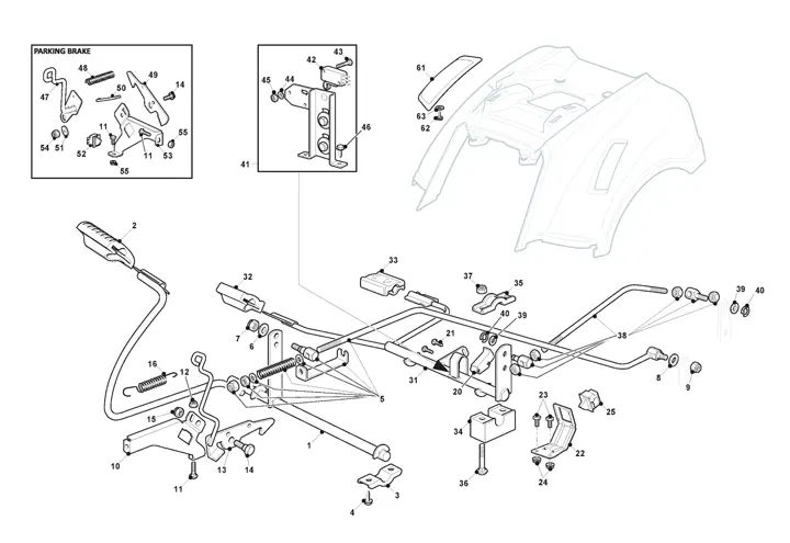 Stiga Estate 5092HW 2T0450481/ST1 - Brake, Gearbox Controls
