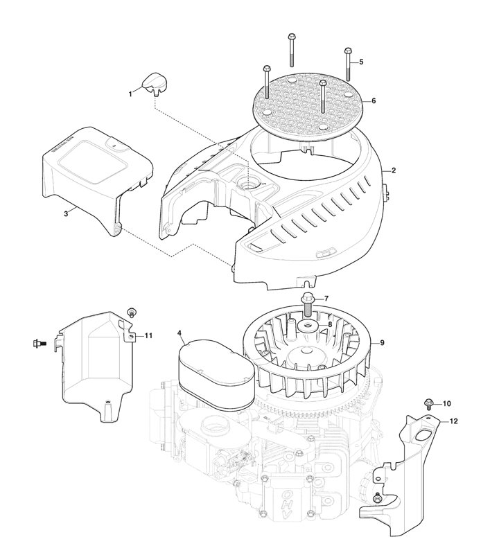 Stiga Estate 5092HW 2T0450481/ST1 - Fan Cover, Air Cleaner
