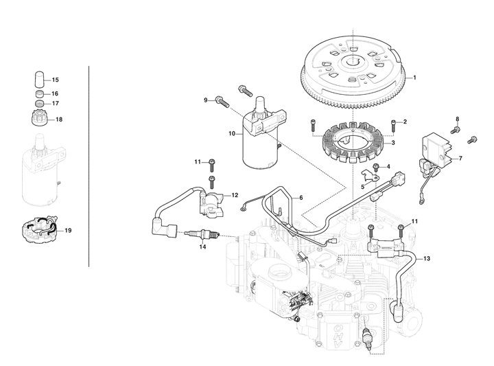 Stiga Estate 5092HW 2T0450481/ST1 - Ignition, Starter, Flywheel