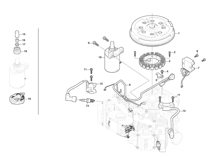 Stiga Estate 5092HW 2T0450481/ST1 - Ignition, Starter, Flywheel