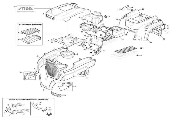 Stiga Estate Pro 9122 XWSY 2T1535381/ST1 - body