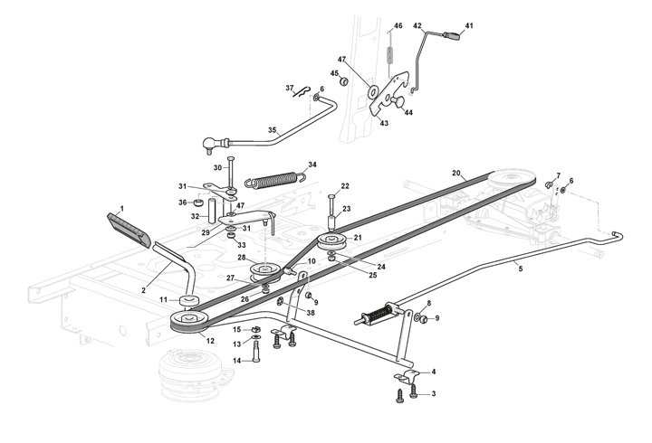 Stiga Tornado 2098 2T0510481/ST2 - Brake, Gearbox Control